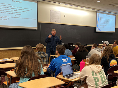 Classroom visit with J. Pearson