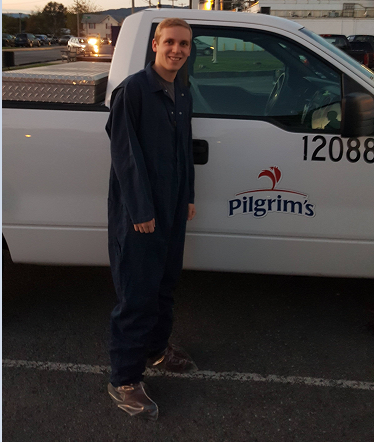 First day as a service tech for Pilgrim’s. Photo courtesy of Craig Hannas.