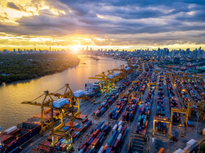 Ship cargo image - international development and trade