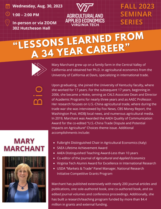 Mary Marchant Seminar 