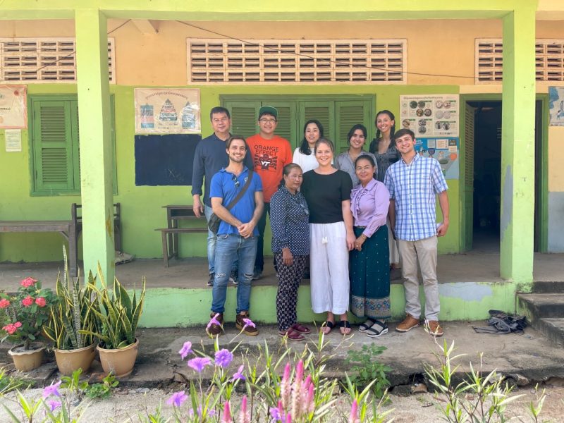 Students and faculty from Virginia Tech traveled to Cambodia to help with the adoption of fortified rice in the country. 