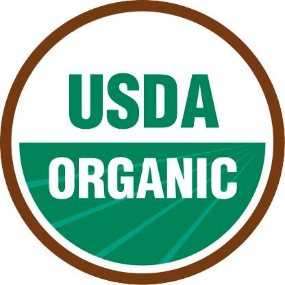 USDA Organic Seal contains words in green and white within circle